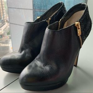 Michael Kors Shoes - Michael Kors Black Leather High Heel Booties Michael Kors Shoes - Michael Kors Black Leather High Heel Booties